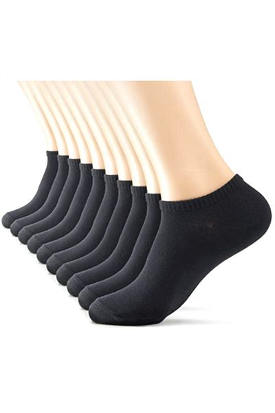 socksbox 10 броя невидими чорапи за маратонки/Черни/35-39