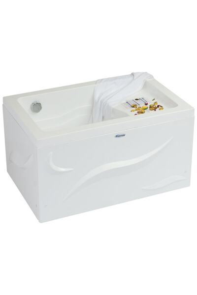 Waterway Perry Oturmalı Mini Dikdörtgen Küvet 110x70 H:55 Gövde + Metal Ayak+...