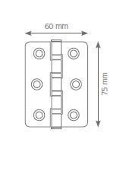 CANEX Bilyalı Oval Paslanmaz Menteşe 08cm 2.2mm