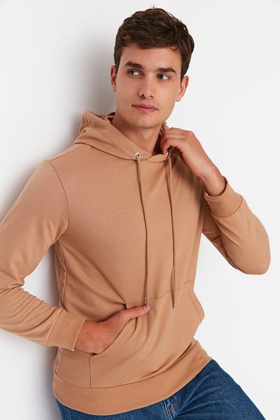 Trendyol Collection Φούτερ με μακρυμάνικη κουκούλα - κανονική εφαρμογή TMNAW20sw0162