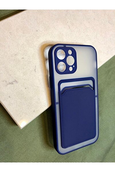 Iphone 12 Pro Max Yumuşak Silikon Kılıf Kartlıklı