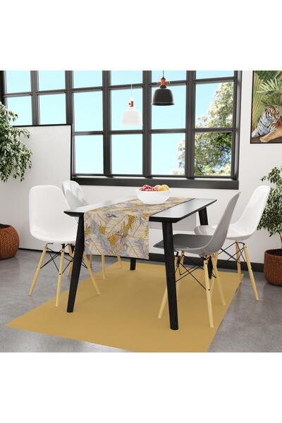 Adawall عداء أوراق الخريف، 140 × 45 سم (كتان رقيق، شهادة عالمية للغسيل والتلاشي)