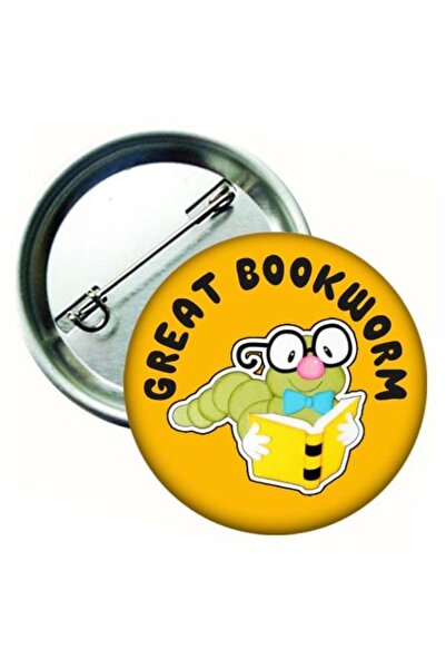 Hediye Panayırı 10 Adet - Great Bookworm İngilizce Öğrenci Rozeti
