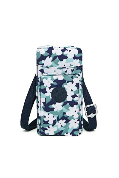 SMART BAGS Telefonluk Mini Postacı Kadın Çantası Krinkıl 3106 Yeşil Flower