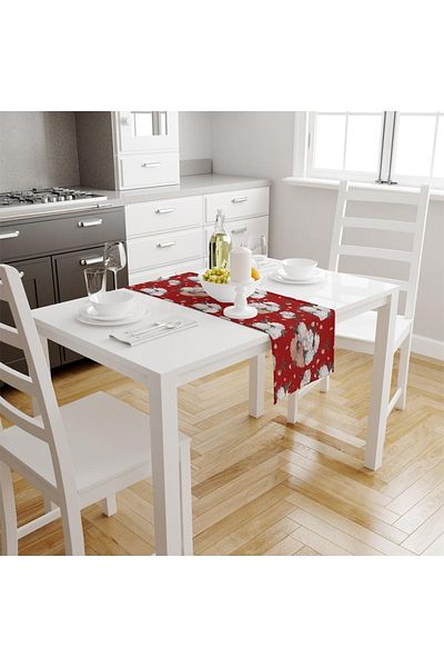 Adawall Red Rose Runner 140x45cm (Fine Linen, International Washing and Fading Certificate)