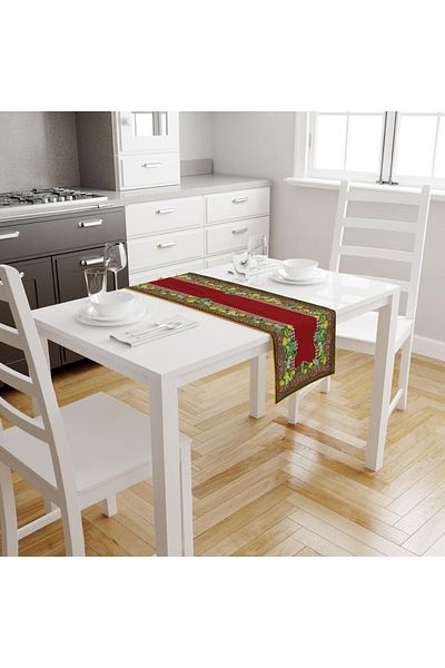 Adawall Colorful Lemon Patterned Runner 140x45cm (Fine Linen, International Washing and Fading Certificate)