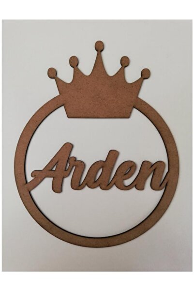 TasarıMarketi Kral Tacı Taç Figür 3mm Ham Ahşap Çocuk Odası Kapı Süsü Kasnak ...