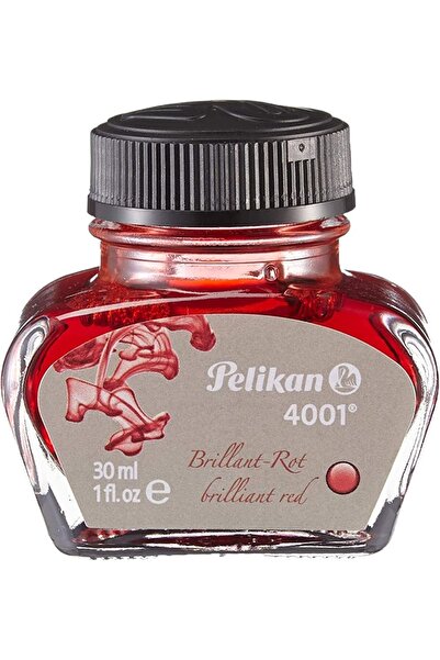 Pelikan Kırmızı Dolma Kalem Mürekkebi 30 Ml 4001 1 Adet Dolma Kalem Yazı Müre...