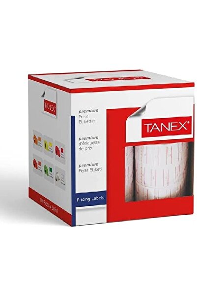 Tanex Cartelă de preț cu dungi albe 12x21 mm