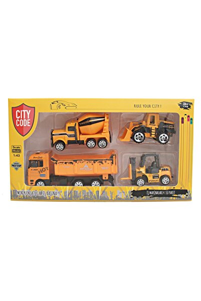 CITYCODE Die-Cast 1:43 İş Makineleri 4'lü Paket ( 1 ADET )