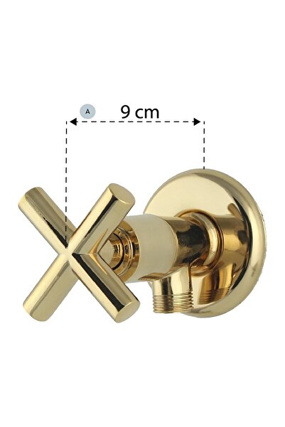 Yms Lüx Pirinç Gold Aç Kapa Taharet Musluğu Altın Klozet Vanası
