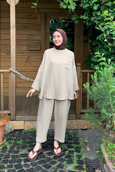 Ceylan Otantik Mink Muslin Casual Set