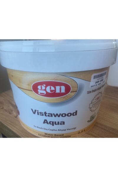gen Vistawood Aqua Su Bazlı Dış Cephe Ahşap Verniği Koyu Meşe 2,5 Lt