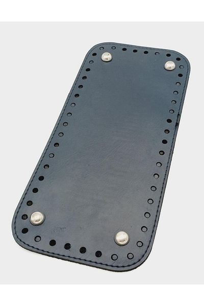 angel çanta aksesuar Τεχνητό δέρμα Navy Blue Χρώμα 25x12 cm Ορθογώνια βάση τσάντας (με ασημένια συσκευή)