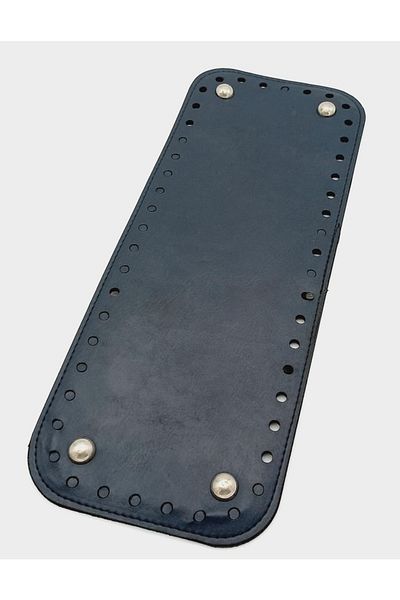 angel çanta aksesuar Τεχνητό δέρμα Navy Blue Χρώμα 30x12 cm Ορθογώνια βάση τσάντας (με ασημένια συσκευή)