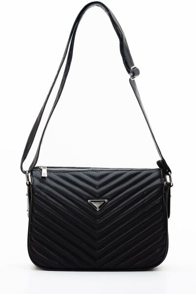 Lifonbag Γυναικεία τσάντα ώμου με καπιτονέ σχέδιο - Μακρύ χιαστί λουράκι, 4 θ...