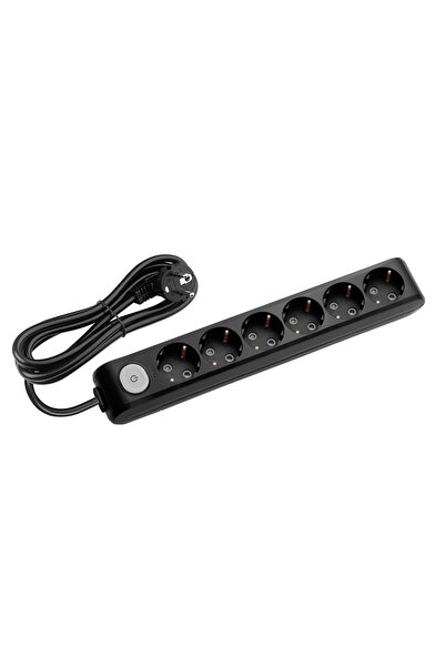 Tamer Elektrik Viko Multi-let Siyah Altılı Anahtarlı 5 Metre Kablolu Grup Pri...