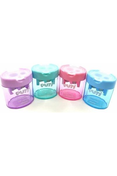 Puti Double Compartment Pastel Color Pencil Sharpener 06390