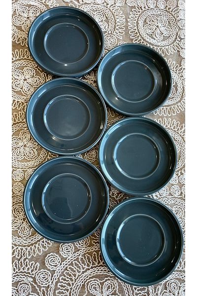 Yiğit Seramik Züccaciye Başak Gray 6-Piece Tea Plate