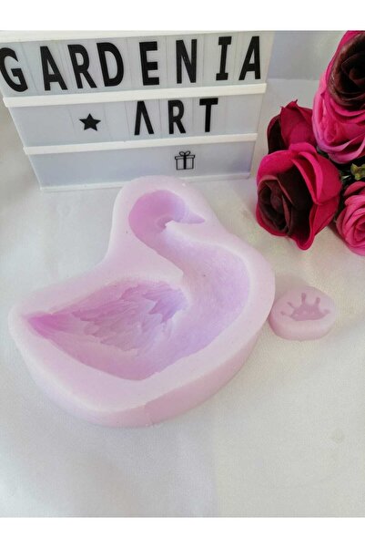 Gardenia Art Hobi Kuğu Taçlı Silikon Kalıbı Kuğu Kokulu Tas Ve Sabun Kalı
