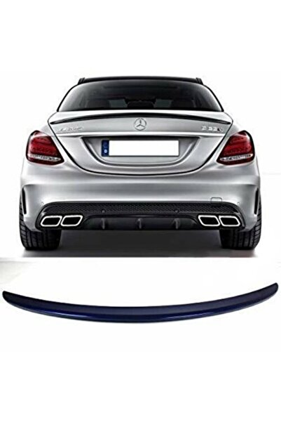 Genel Markalar Mercedes C W205 2014-2019  Uyumlu    Spoiler Piano Black Bagaj...