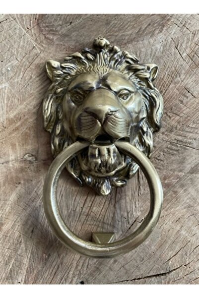 DÖKÜM Aslan Figürlü Antik Pirinç Kapı Tak Tak Kapı Tokmagı