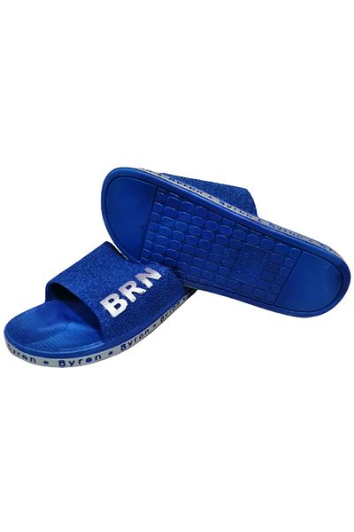 Byron Brn B050-10 Unisex Navy Blue White Αντιολισθητική σόλα Sea Beach Pool καθημερινές παντόφλες περπατήματος