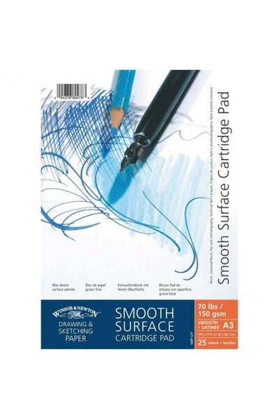 Winsor Newton Winsor & Newton : Smooth Cartridge Memo Pad (Non-Woven Surface) : 150 Gr (25 Sheets) : A3