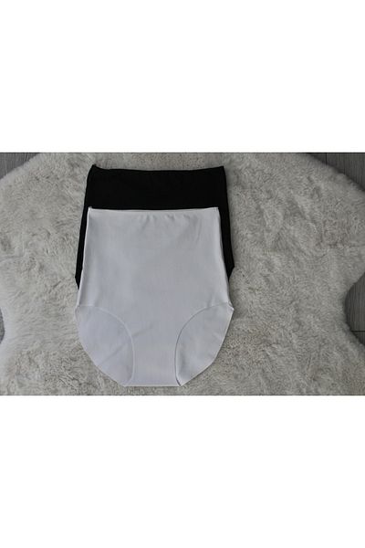 S&S Giyim Women's Extra High Waist Laser Cut Recovery Panties 2-pack