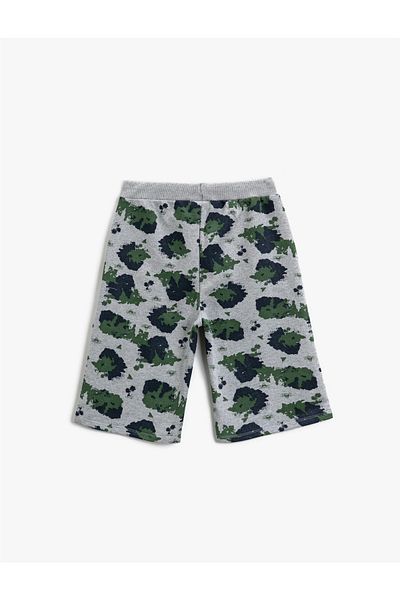 Koton Patterned Shorts Tie Waist