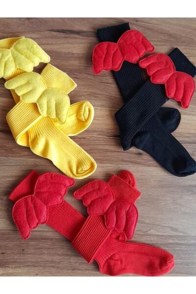 ÖZKARDEŞLER BABY Baby Knee Socks 3-Piece with Angel Wings