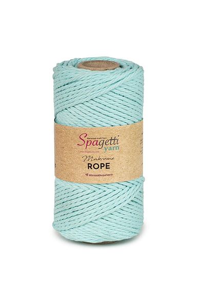 Spagettiyarn 2mm 250g Μέντα Πράσινο 2 Περιστρεφόμενο Σχοινί Μακραμέ