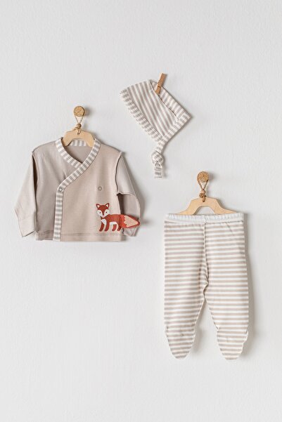 andywawa Premature Zıbın Takım 3 Pcs Sıde Snap Set Organıc Newborn Baby