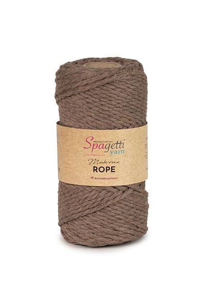 Spagettiyarn 3mm 250g Σκούρο Μπεζ 2 Περιστρεφόμενο Σχοινί Μακραμέ