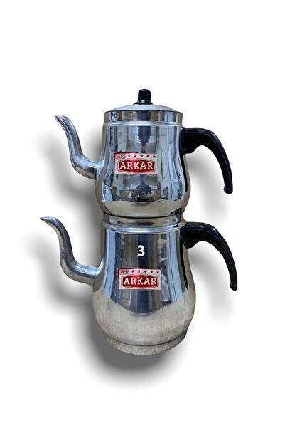 YILDIZ ARKAR Alüminyum Çaydanlık Klasik Model Orta Boy No 3 (TOPLAM 2,00 LİTRE)
