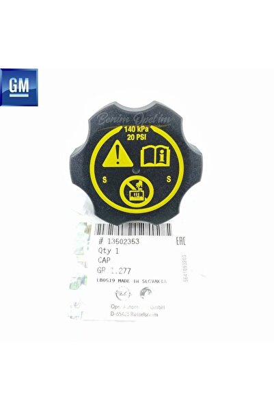 GM Radyatör Yedek Su Depo Kapağı Aveo-cruze-spark-trax-astra J K-corsa D E-in...