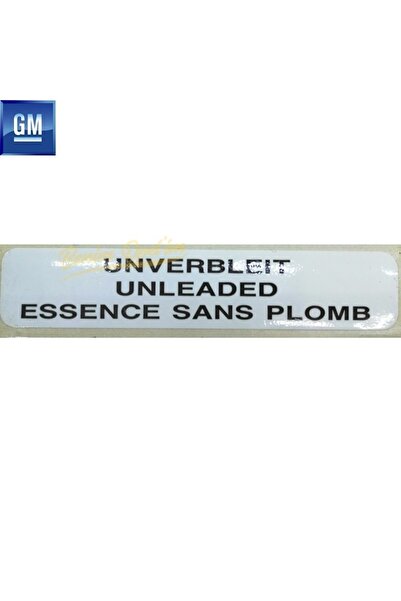 GM Opel Yakıt Depo Kapağı Kurşunsuz Uyumlu Benzin Etiketi 1.2x8.5cm (unıverbleıt Unleaded Essence )