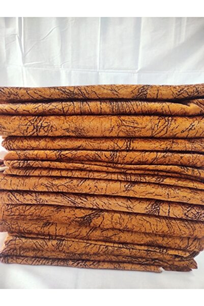 Selçuklu Tekstil Süngerli Koltuk Çekyat Örtüsü Damar Desenli Parlak Kiremit