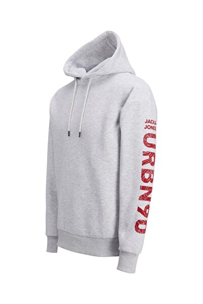 Jack & Jones Ανδρικό γκρι φούτερ Jack Jones Mono Sweat Hood 12216279-05