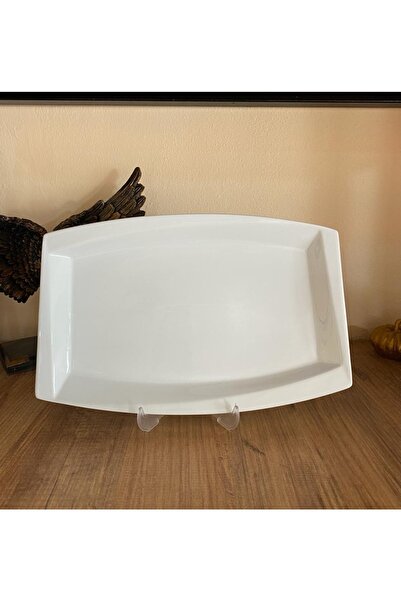 Porselen Büyük Boy Kayık Tabak 32x20.5 Cm