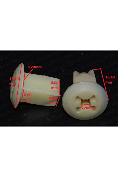 Genel Markalar Renault Opel Nissan Panjur Vida Klipsi 7703081184 1320926(10ad...