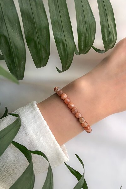 NehirTaş 6 Mm Certified Sun Stone Natural Bracelet