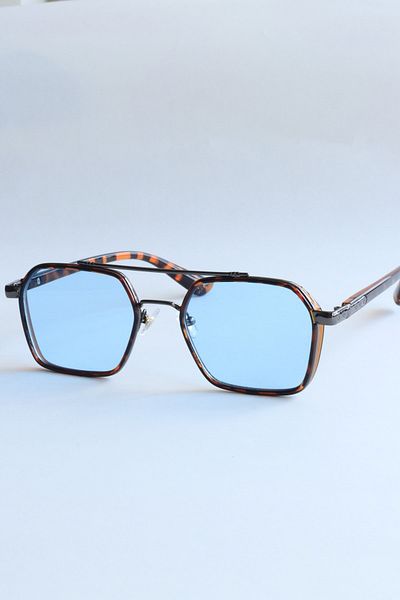 LOOKUP Unisex Sunglasses Uv400 Protection Ce Certificated Vintage New Season Leopard Frame Blue Glass
