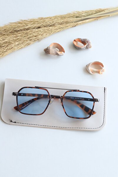 LOOKUP Unisex Sunglasses Uv400 Protection Ce Certificated Vintage New Season Leopard Frame Blue Glass