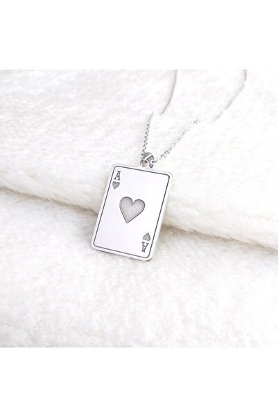 Genel Markalar 925 Ayar Gümüş Iskambil Kağıdı (as) Kolye