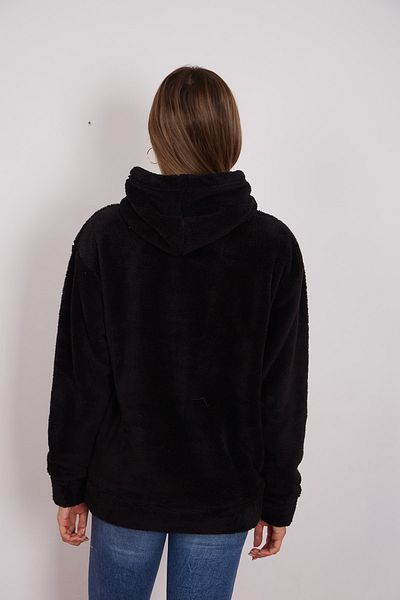 Eazy Co Eazy - Hanorac oversize negru unisex Wellsoft Teddy