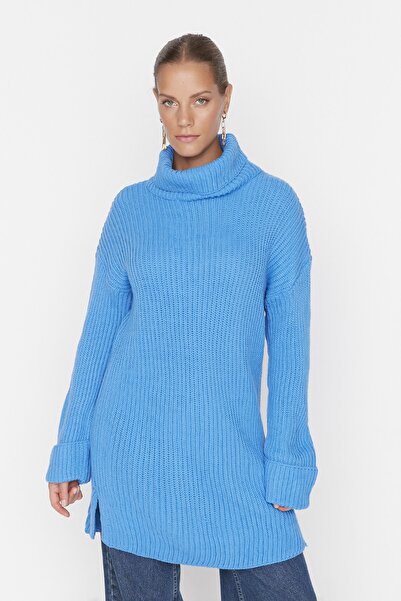 Trendyol Modest Sweater - Navy blue - Regular