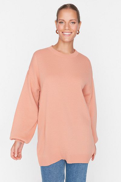 Trendyol Modest Sweater - Brown - Regular fit