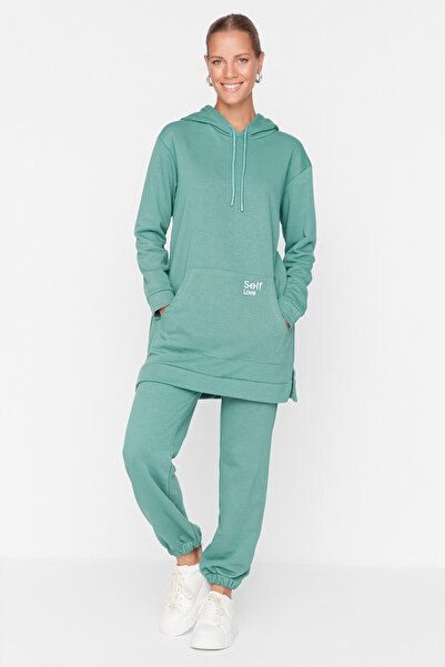 Trendyol Modest Sweatsuit Set - Green - Relaxed