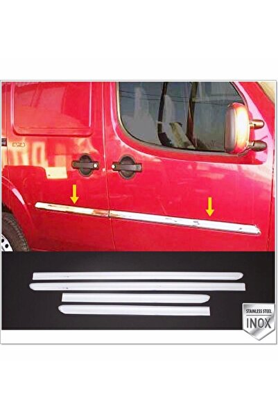 FAMS OTO AKSESUAR Fiat Doblo Krom Yan Kapı Çıtası 4 Kapı 2000-2006 P, Çelik
